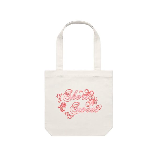 sabrina carpenter short n sweet creme tote